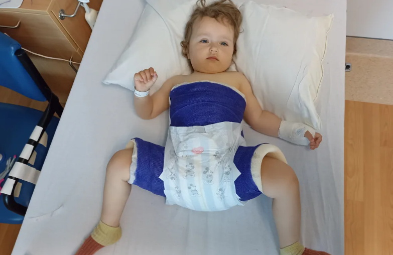 Lubomira Weyland after a hip operation that, according to overseas experts, was the wrong kind....