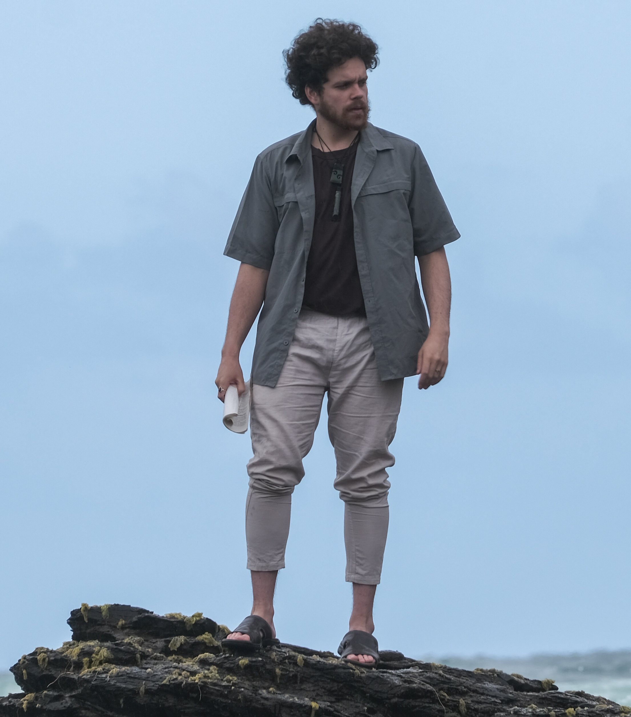 Actor Max Beal as the poet in An Iliad. Photos: supplied