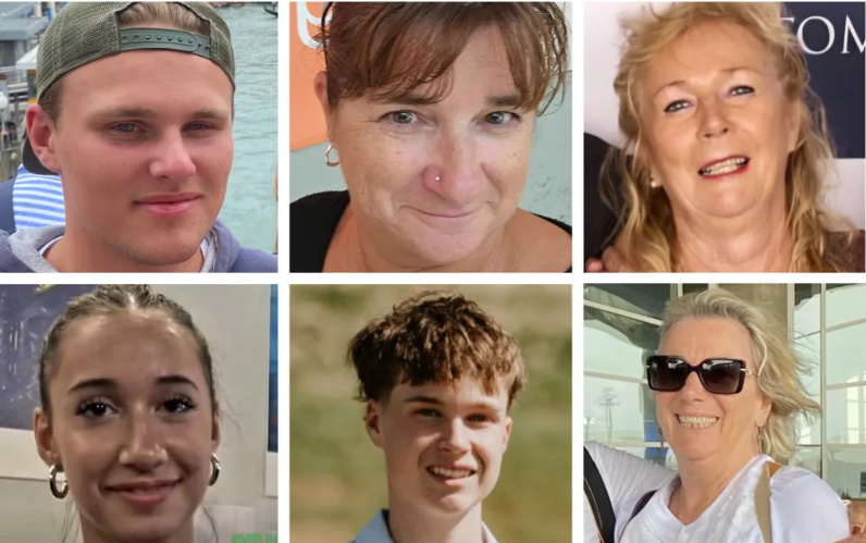 The six victims of the Mt Maunganui landslide - Måns Loke Bernhardsson, 20, Lisa Maclennan, 50,...