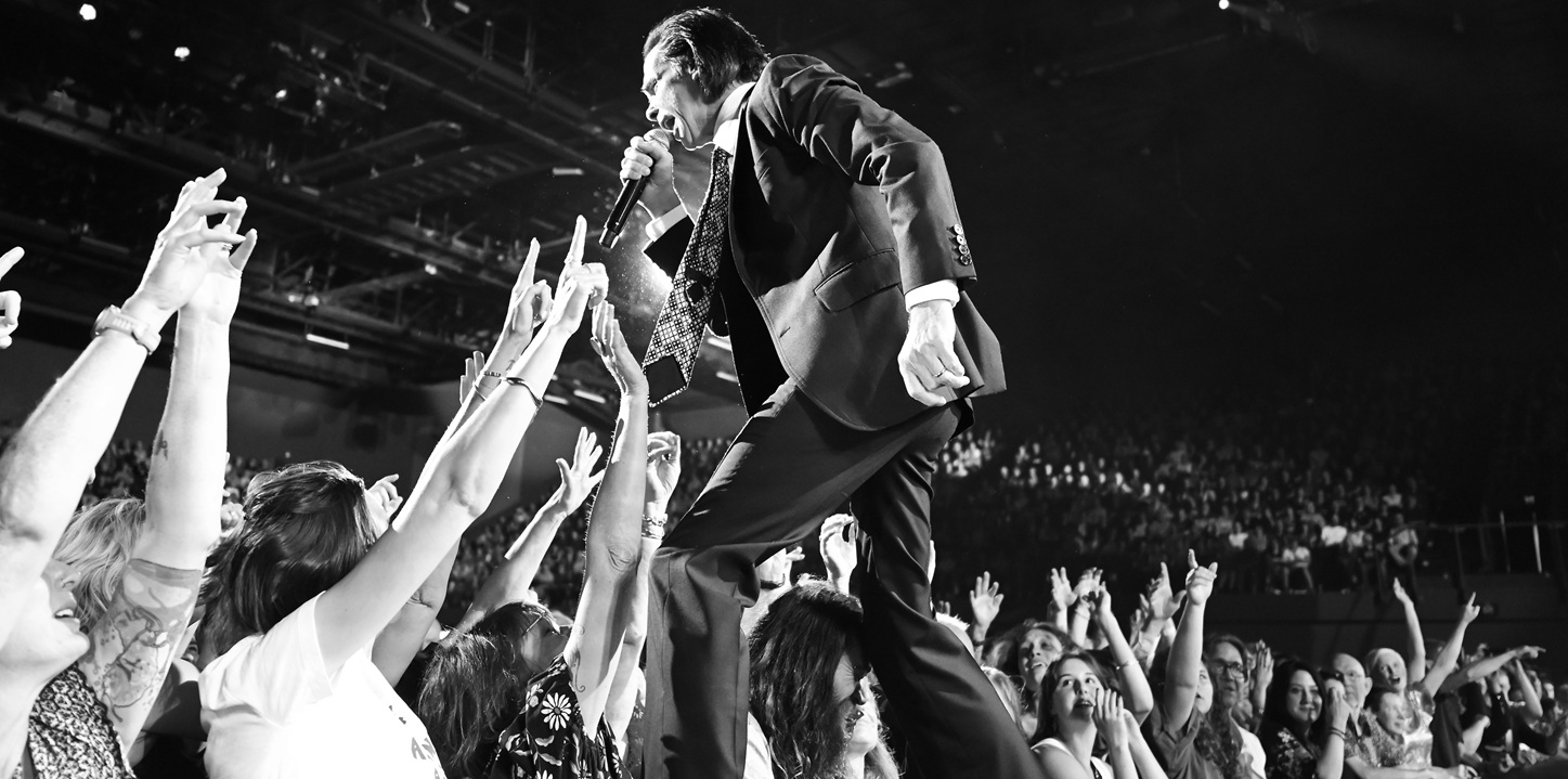 Nick Cave on stage in Wellington. Photos: Craig Baxter 