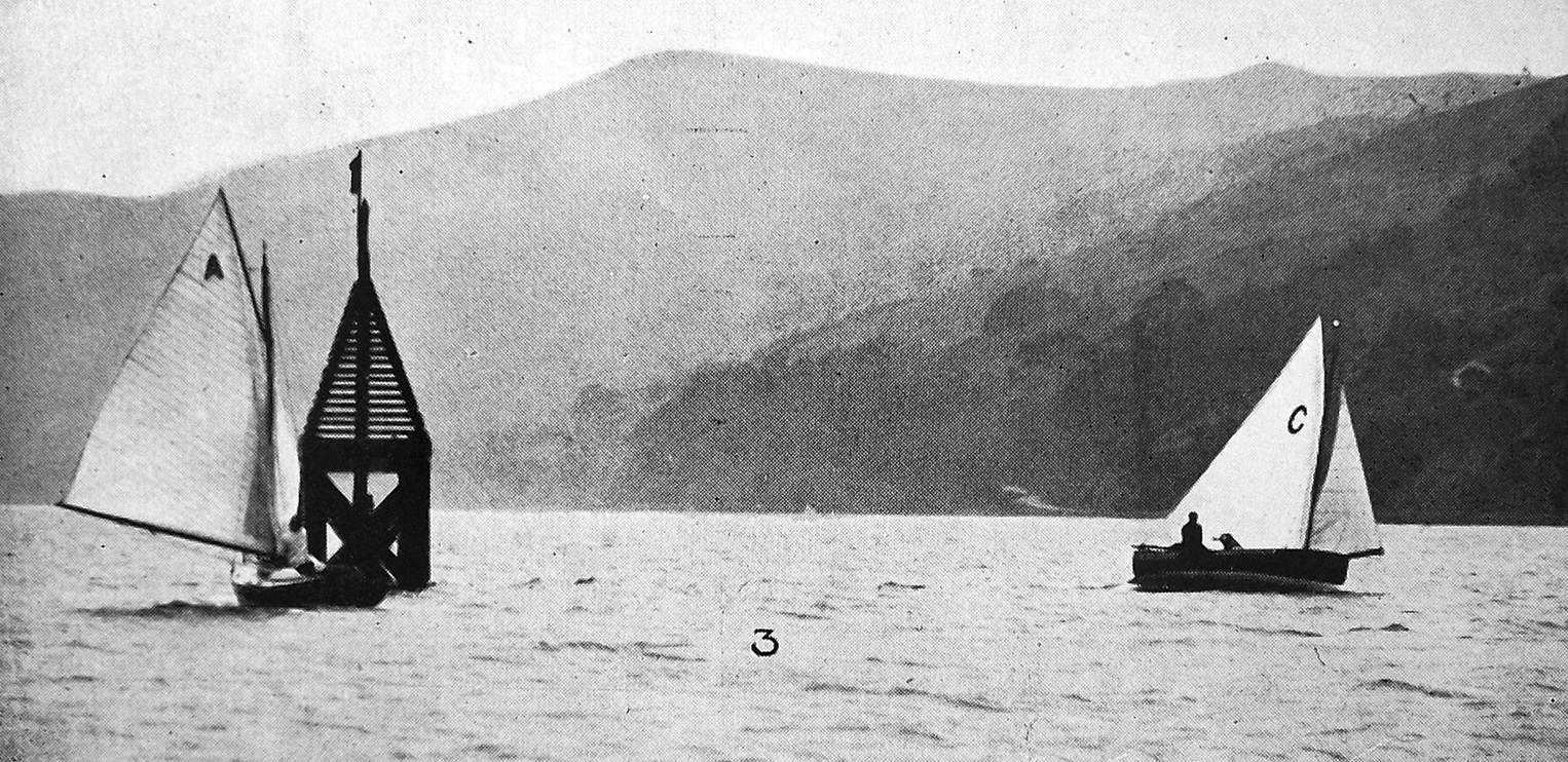 Betty (right) leads Avalon around Castle beacon to win the fifth Sanders Cup race on Otago...