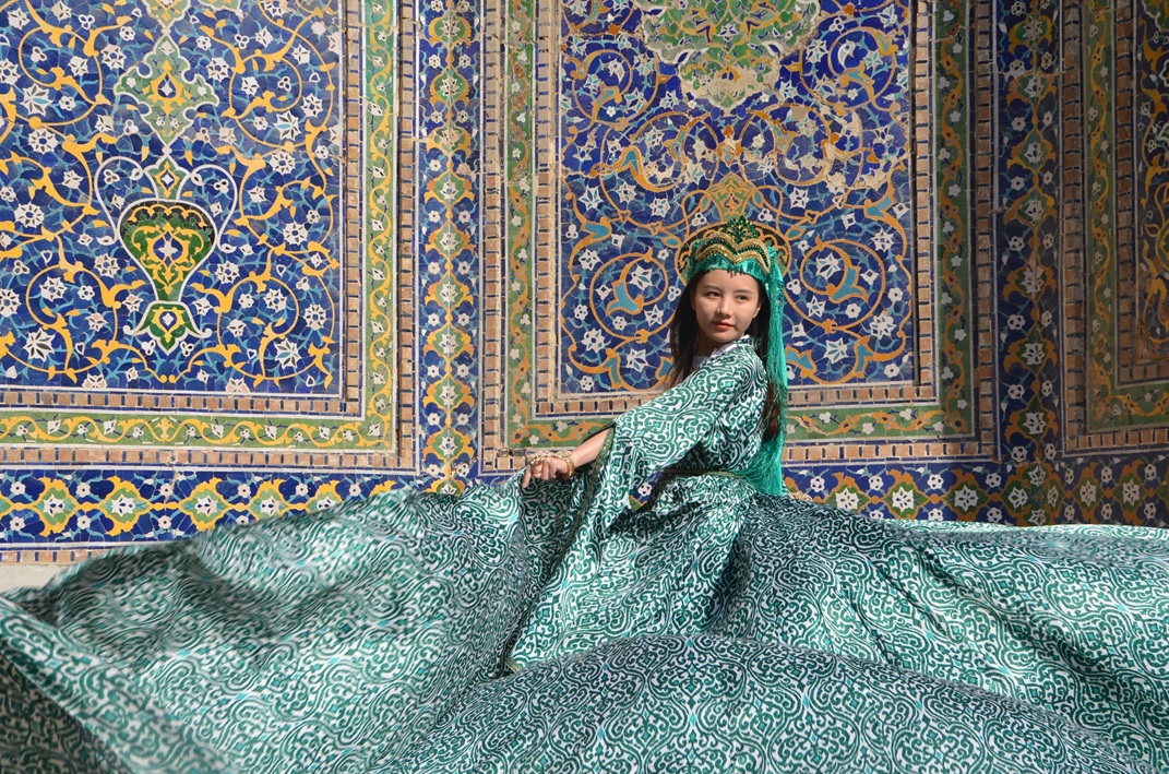 Colourful displays can be found everywhere, whether via traditional dress or spices at bazaars.