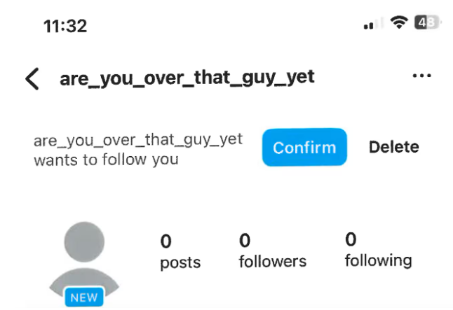 Multiple accounts were made on Instagram with usernames designed to send a message to Sarah....