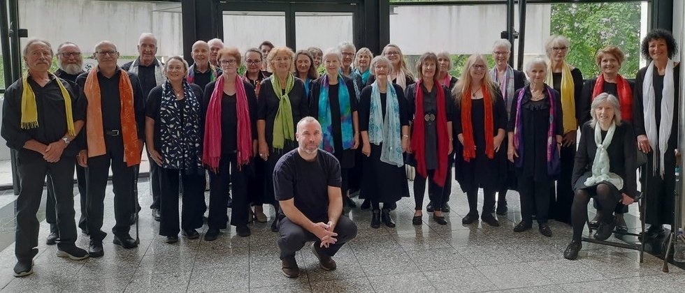 Dunedin choir Sunny Side Up and musical director Richard Holland, pictured after a recent...