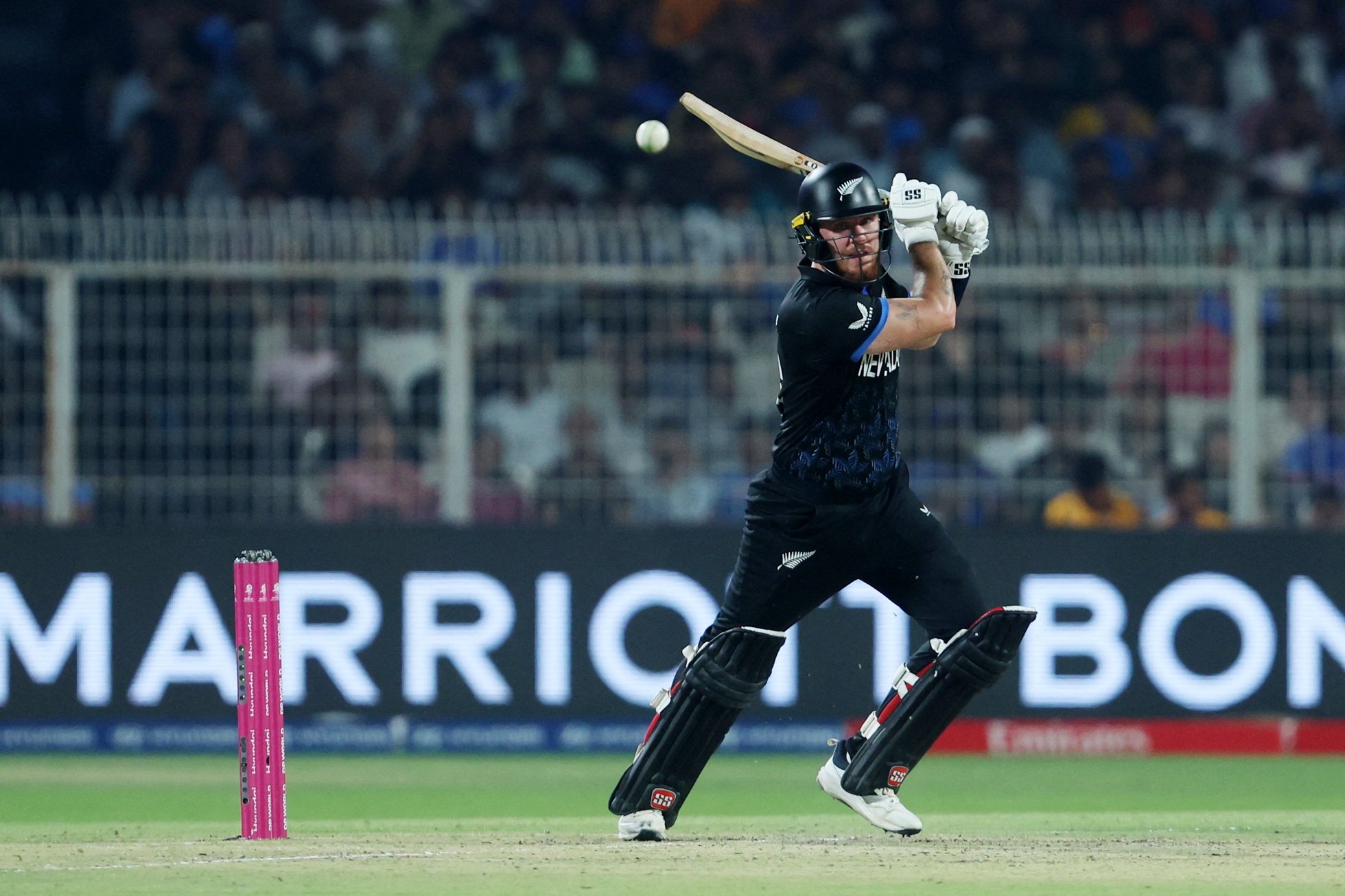 Finn Allen hits out against South Africa. Photo: Reuters