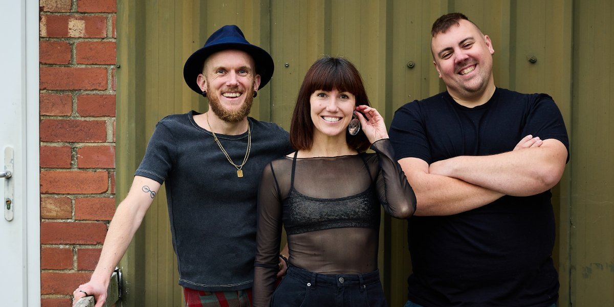 The team behind Selene, Alexander Wright (left), Megan Dury and Phil Grainger.
