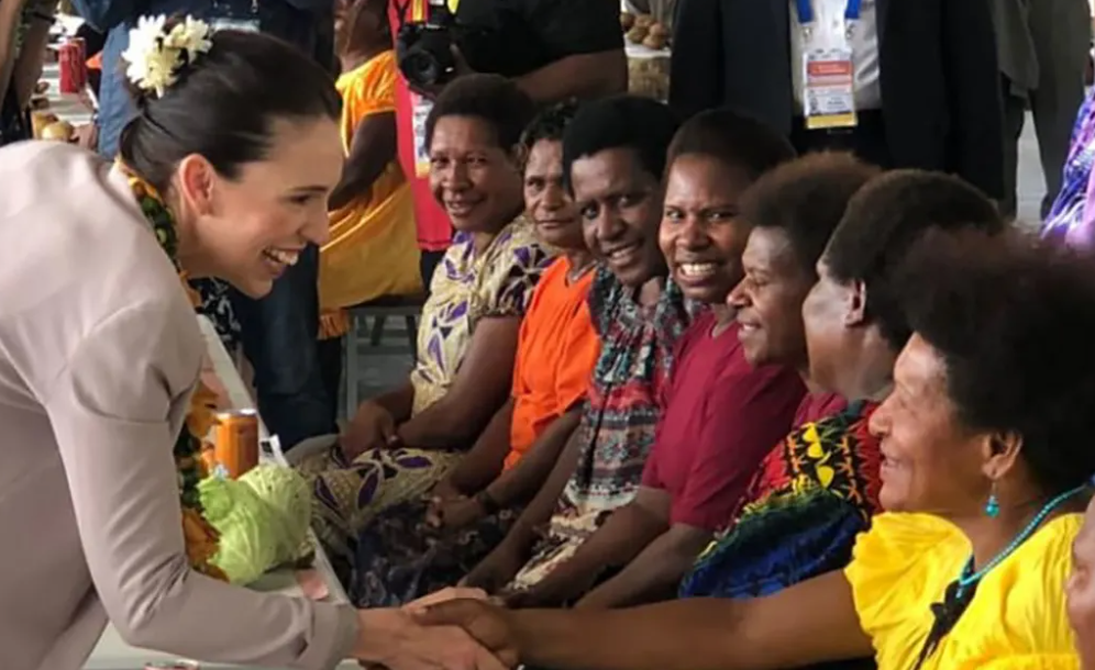 Former Prime Minister Dame Jacinda Ardern on a visit to the Pacific. Photo: SUPPLIED