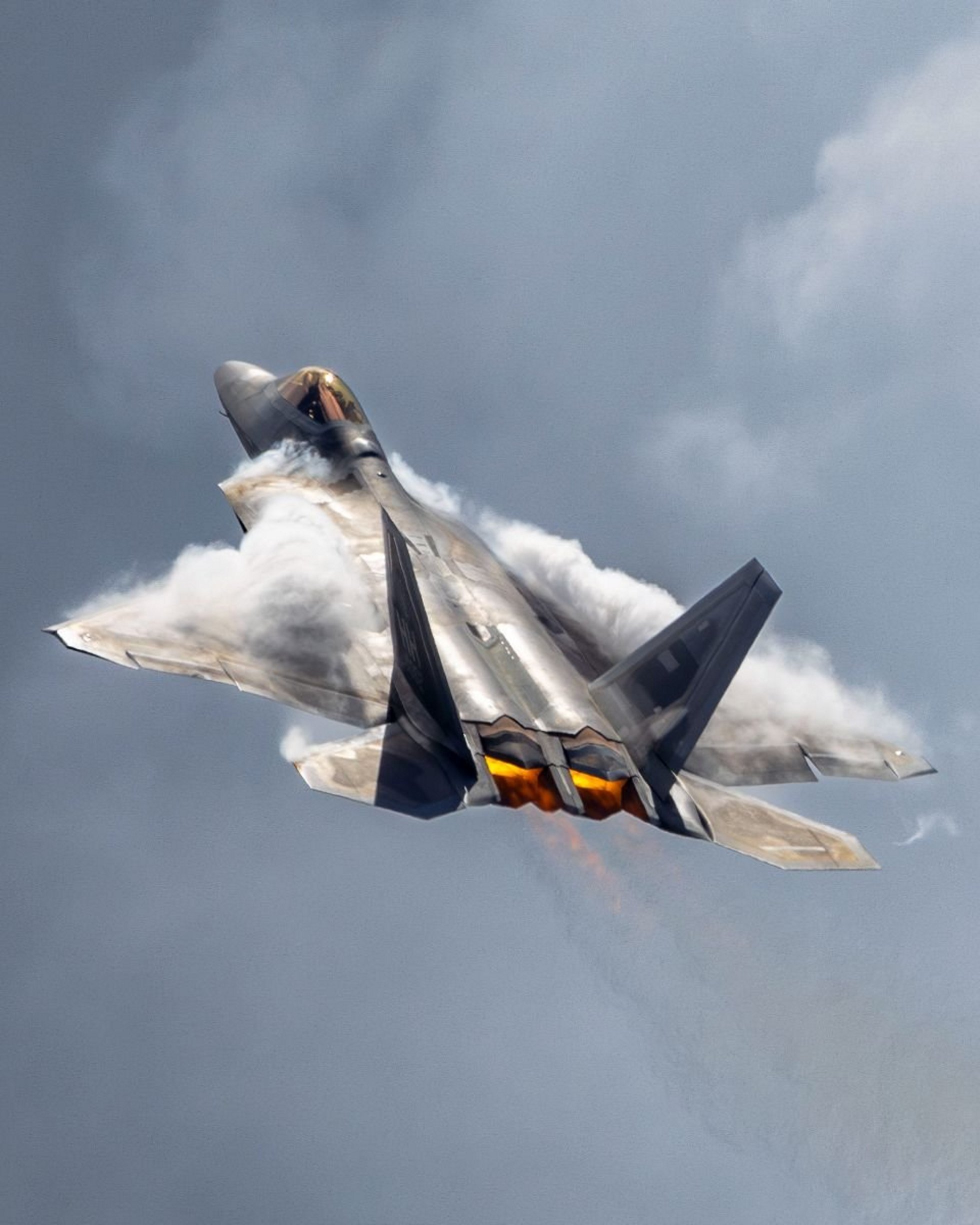 The US Air Force F-22 Raptor is among the modern aircraft to pull out of the show. File photo:...