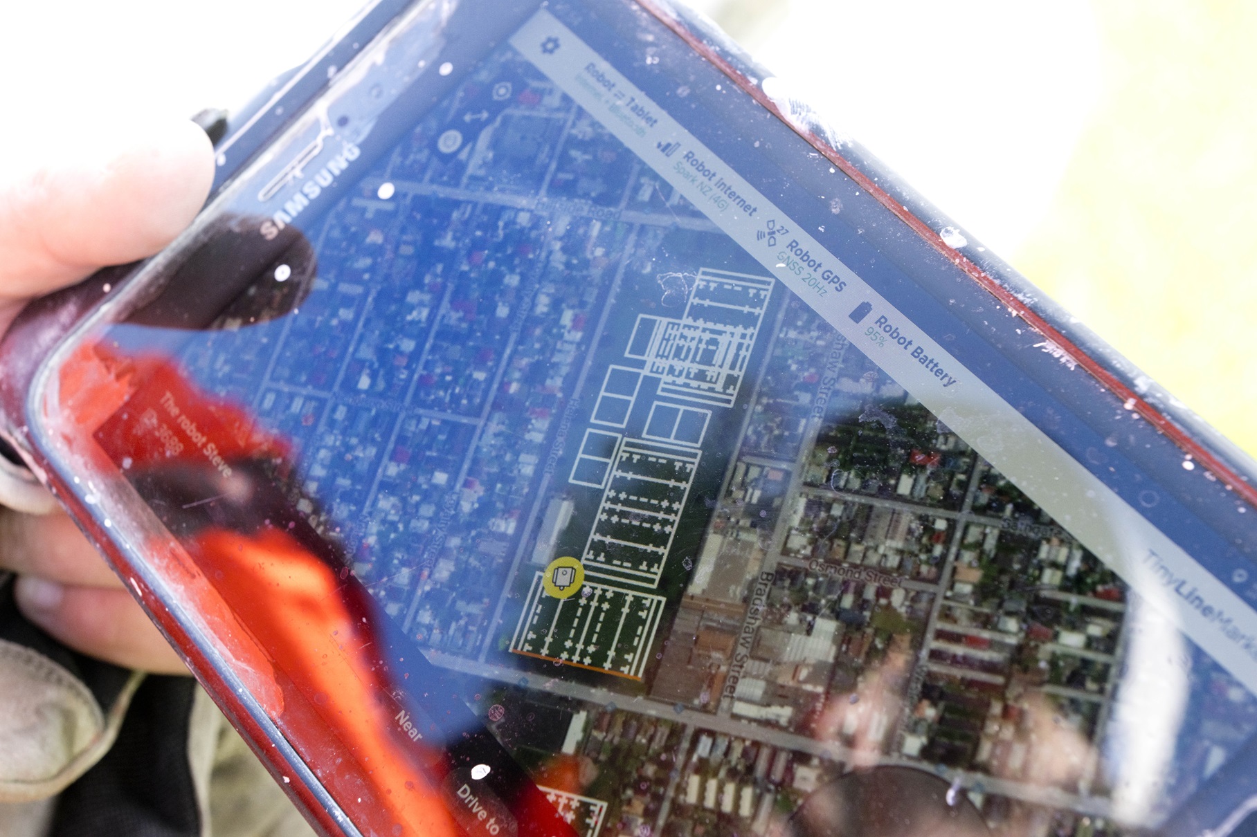 A GPS map of the fields to be painted at Bathgate Park before the winter sports season begins.

