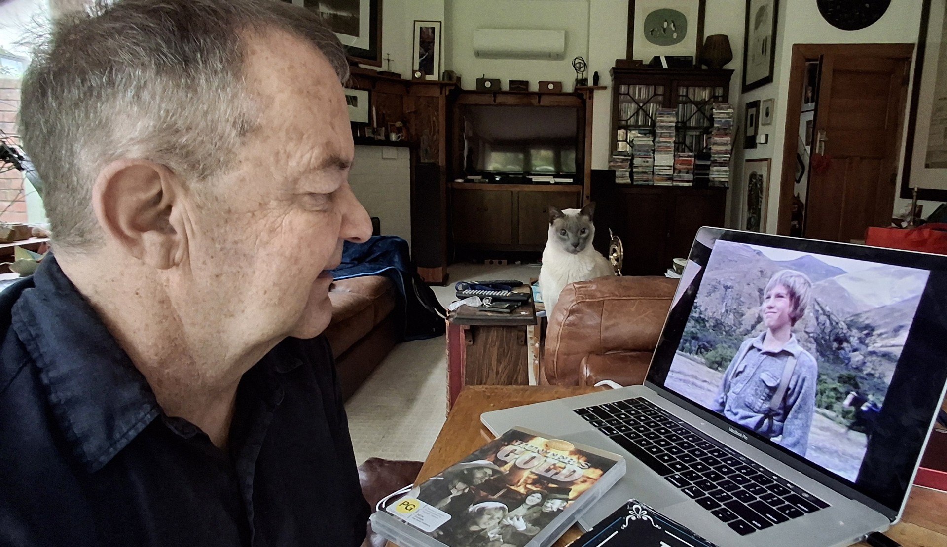 Dr Paul Trotman reliving his childhood memories of Hunter’s Gold when he watched it screening in...