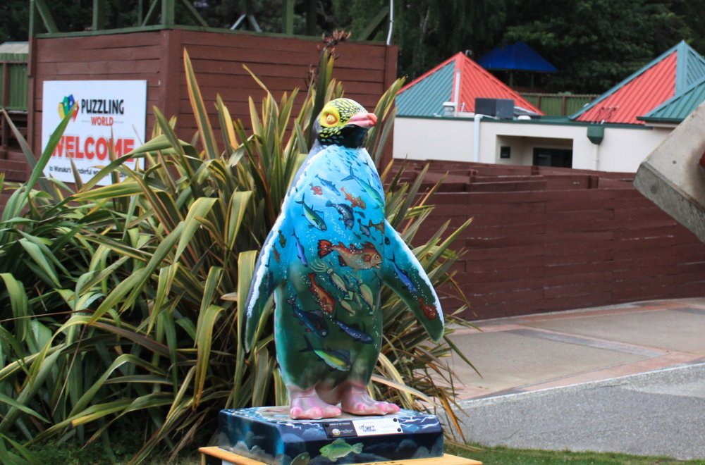 Frank Gordon's hoiho sculpture, What the Hoiho’s Dreams Are Made Of, is one of 10 penguin statues...