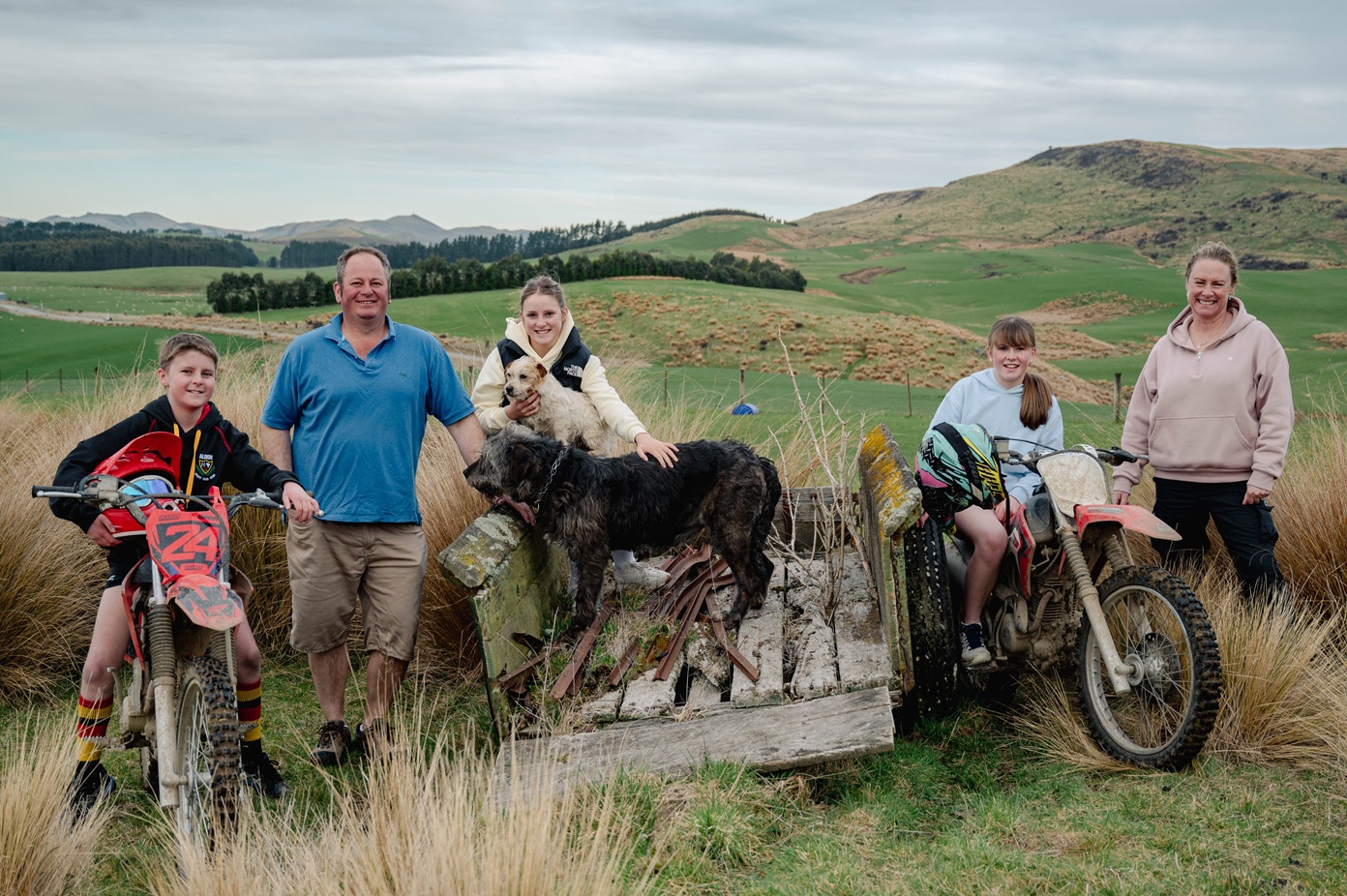 The Grant family (from left), Angus, Cameron, Addison, Zoe and Bronnie, have a greater...