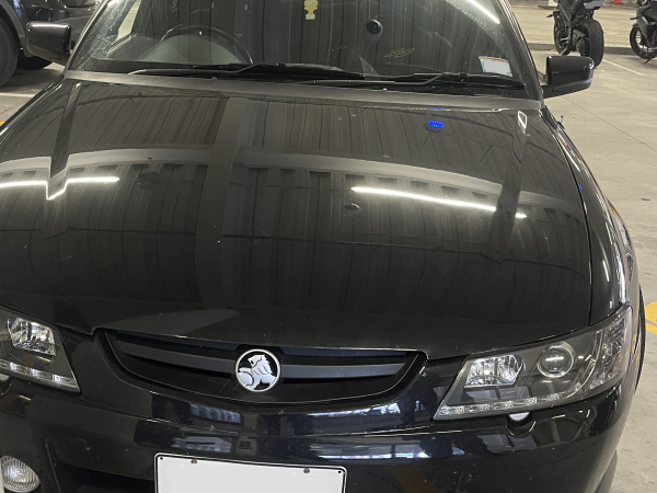 The car had a modified exhaust and was issued with a green sticker for defects. Photo: Police