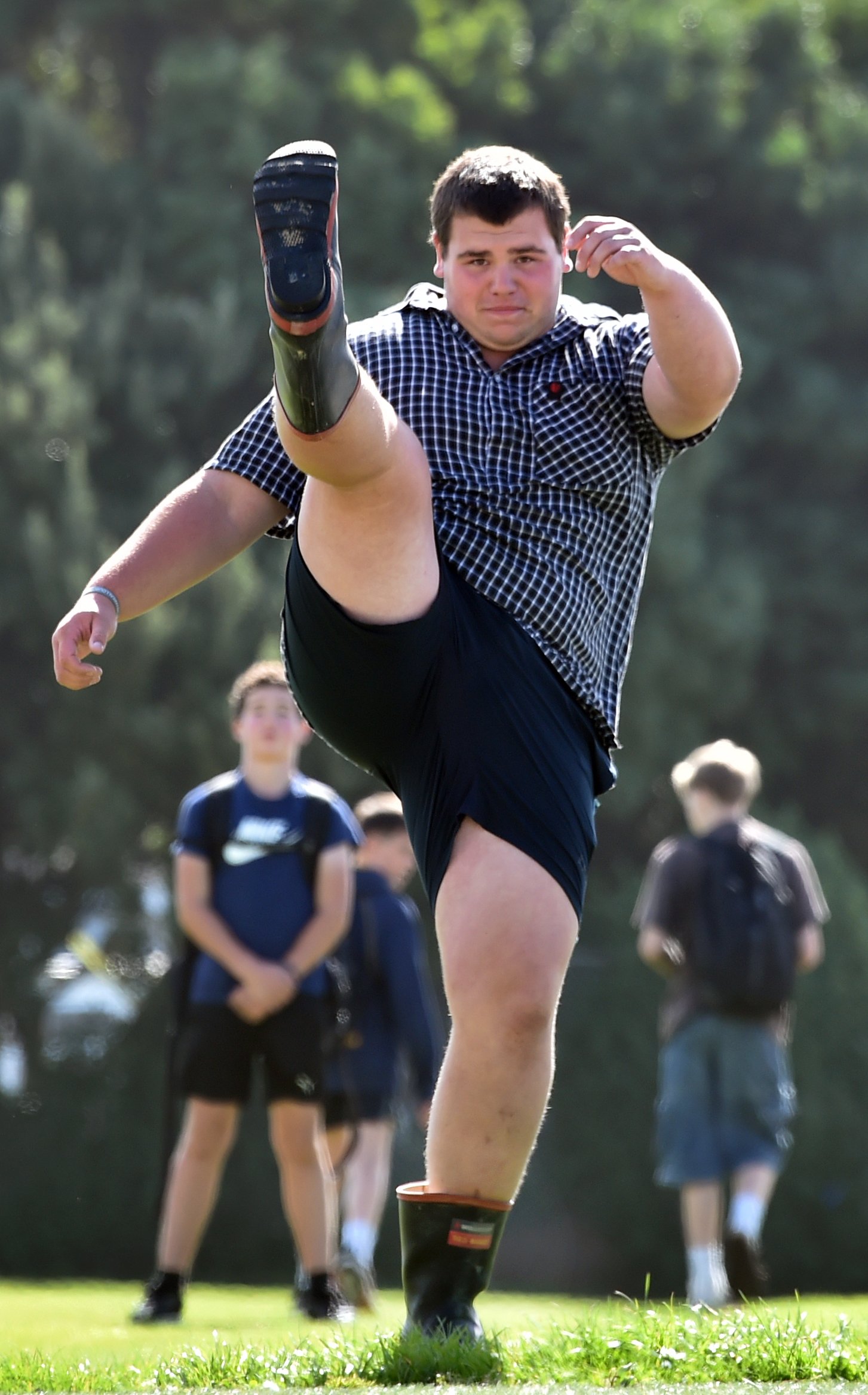 King’s High School year 12 student Sam Griffiths, 16, dons his Red Bands for the annual K24...