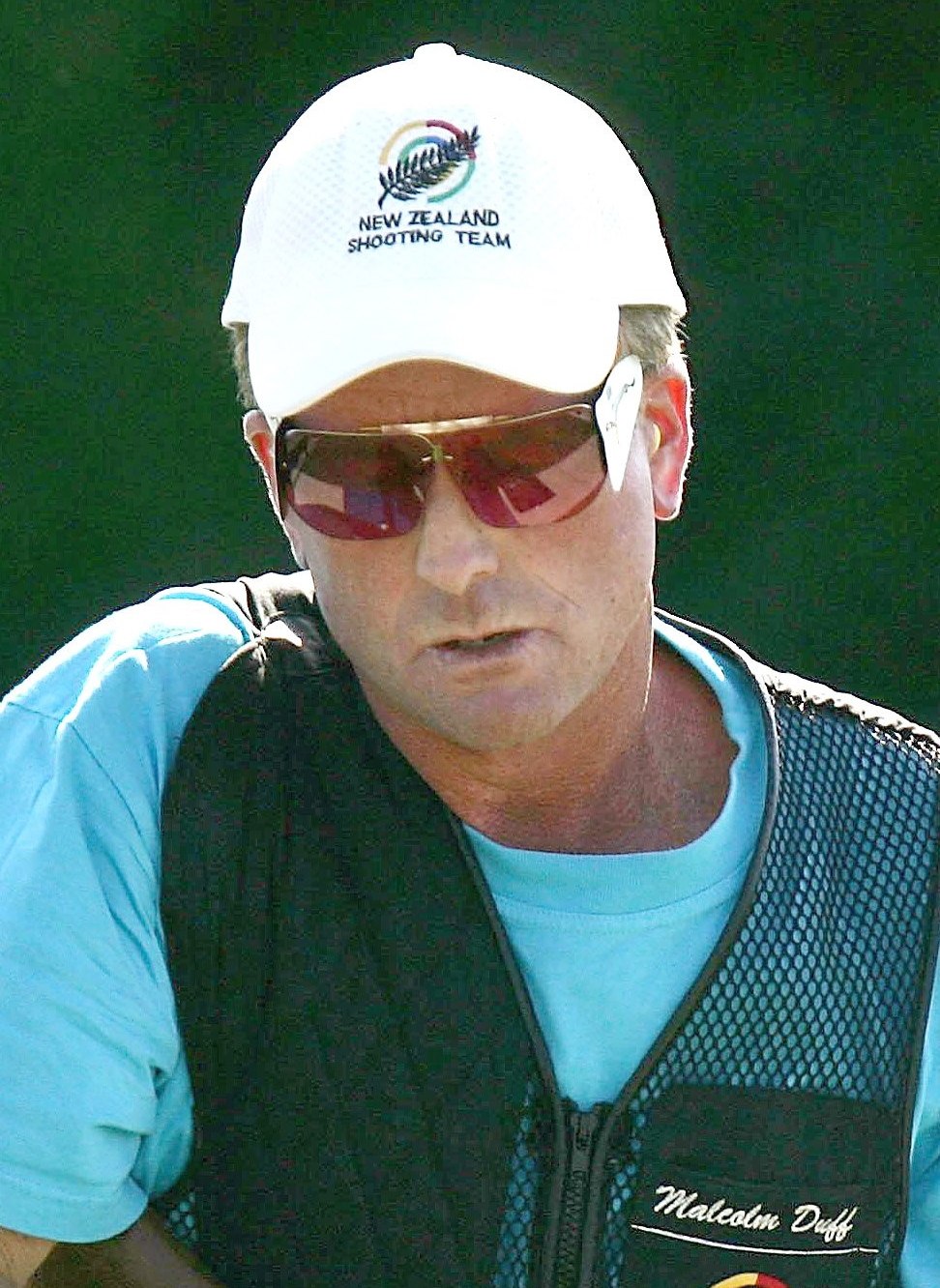 Malcolm Duff in action for the New Zealand in the skeet clay target shooting at the 2006...