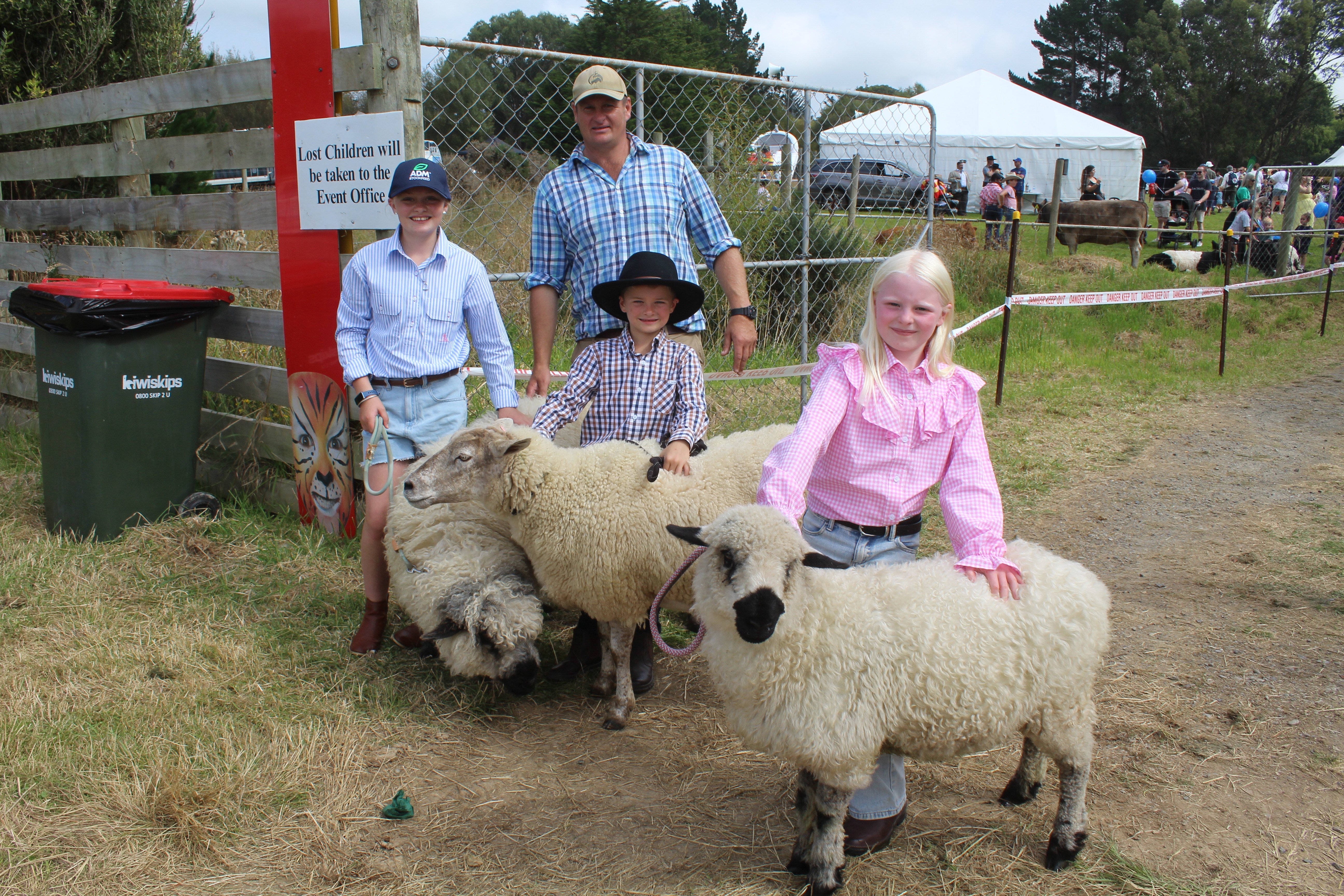The McCraw family, of Waimatua, dad Luke and children (from left) Sophie, 11, Angus 6, and...