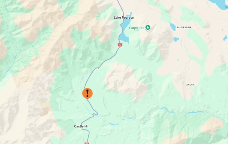 A milk spill on SH73 near Parapet Rock, between Lake Pearson and Castle Hill, means that road...