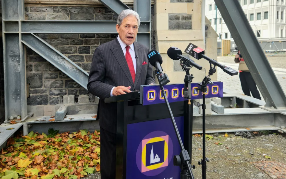 NZ First leader Winston Peters made the announcement in Christchurch yesterday. Photo: RNZ