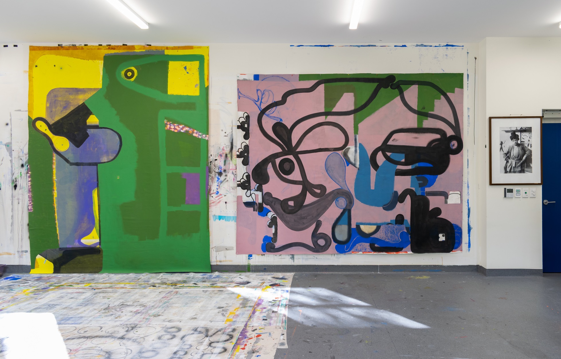 The large wall in the Frances Hodgkins studio enabled Reece King to create the large works he has...
