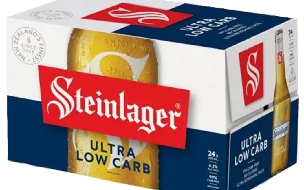 Steinlager Ultra Low Carb outer packaging (24 x 330ml). Photo: Supplied / MPI