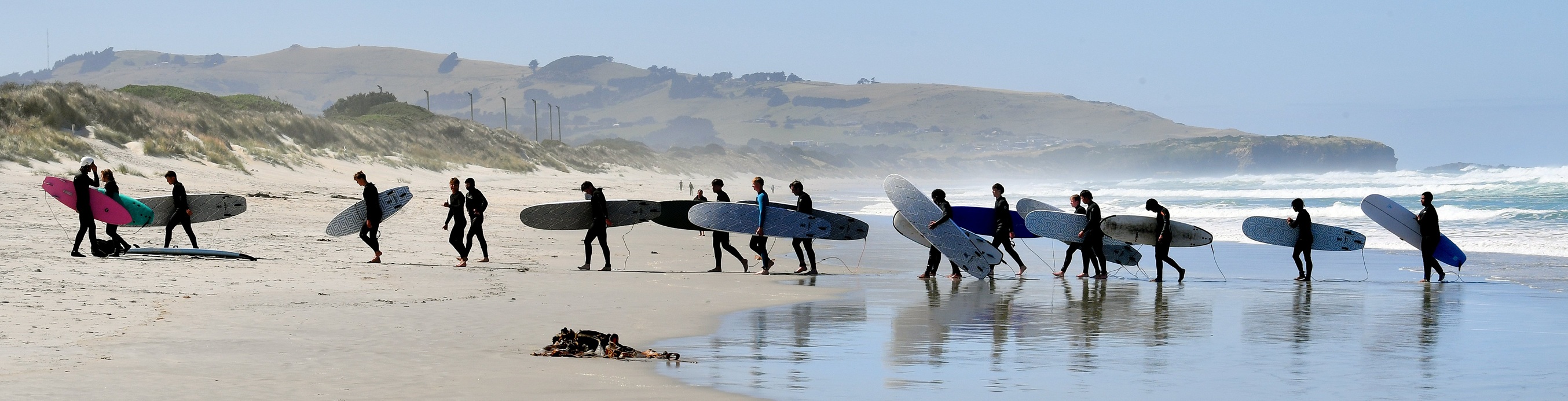 Hitting the waves between the books, year 12 students from King’s High School leave the water at...