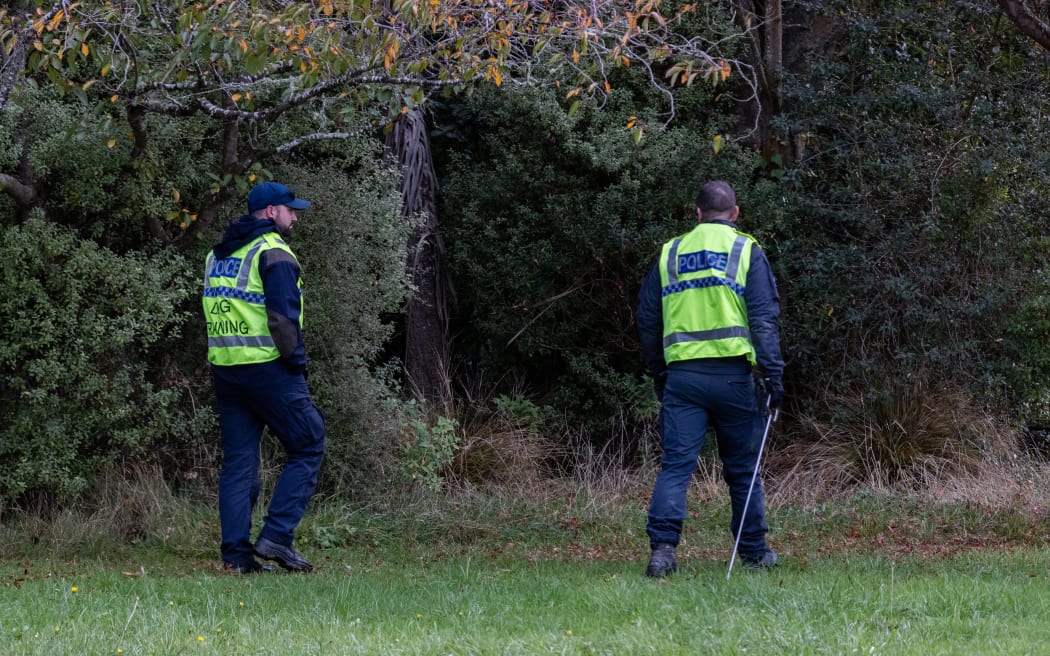 Police search "an area of interest" in an attempt to locate missing Christchurch woman Rowena...