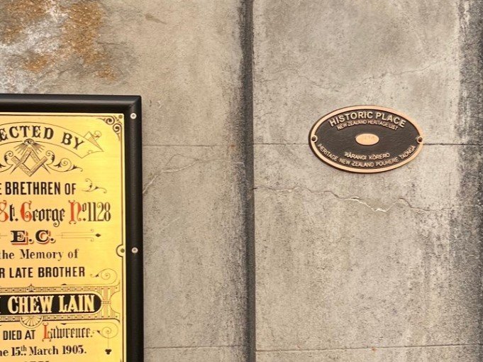 The Heritage NZ category 1 plaque in pride of place. Photo: supplied