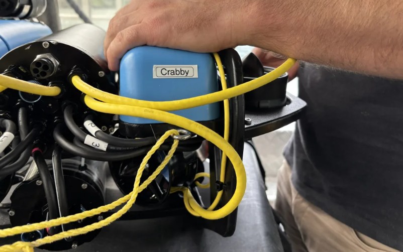 The UWAI Robotics underwater drone which is called Crabby. Photo: RNZ / Samantha Gee