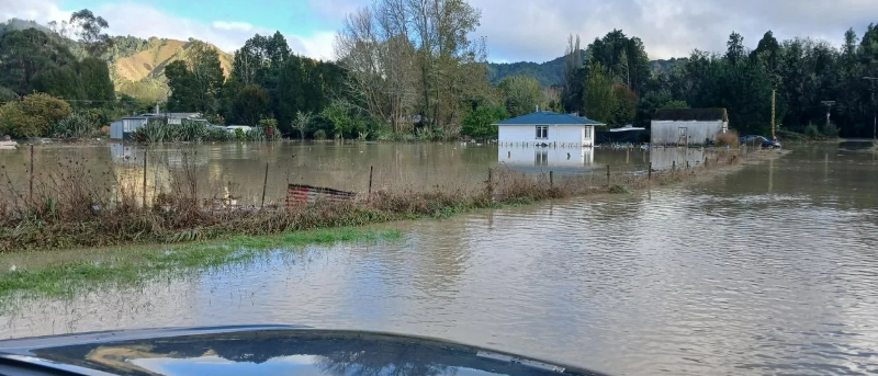 Ōhura resident Mike Crowley was taken aback by the amount of flooding that had hit the small town...