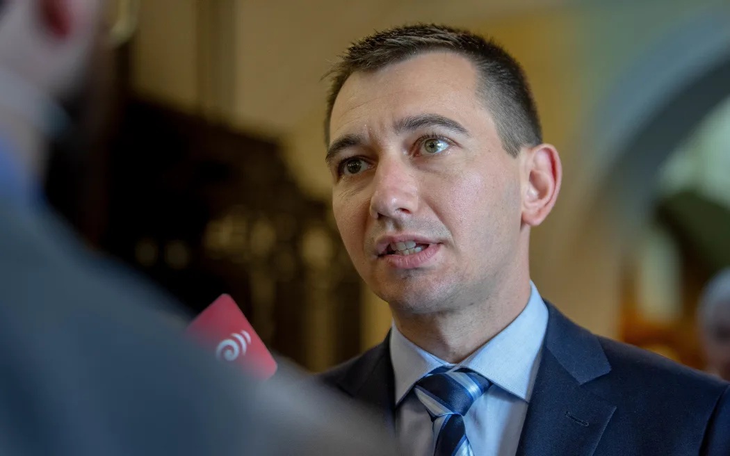 Simeon Brown said TVNZ staff followed Stuart Smith into a corridor where media interviews were...