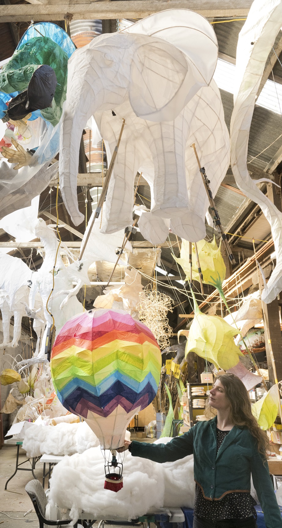 Dunedin Midwinter Carnival event manager Xanthe Naylor looks over lanterns, some of which will be...