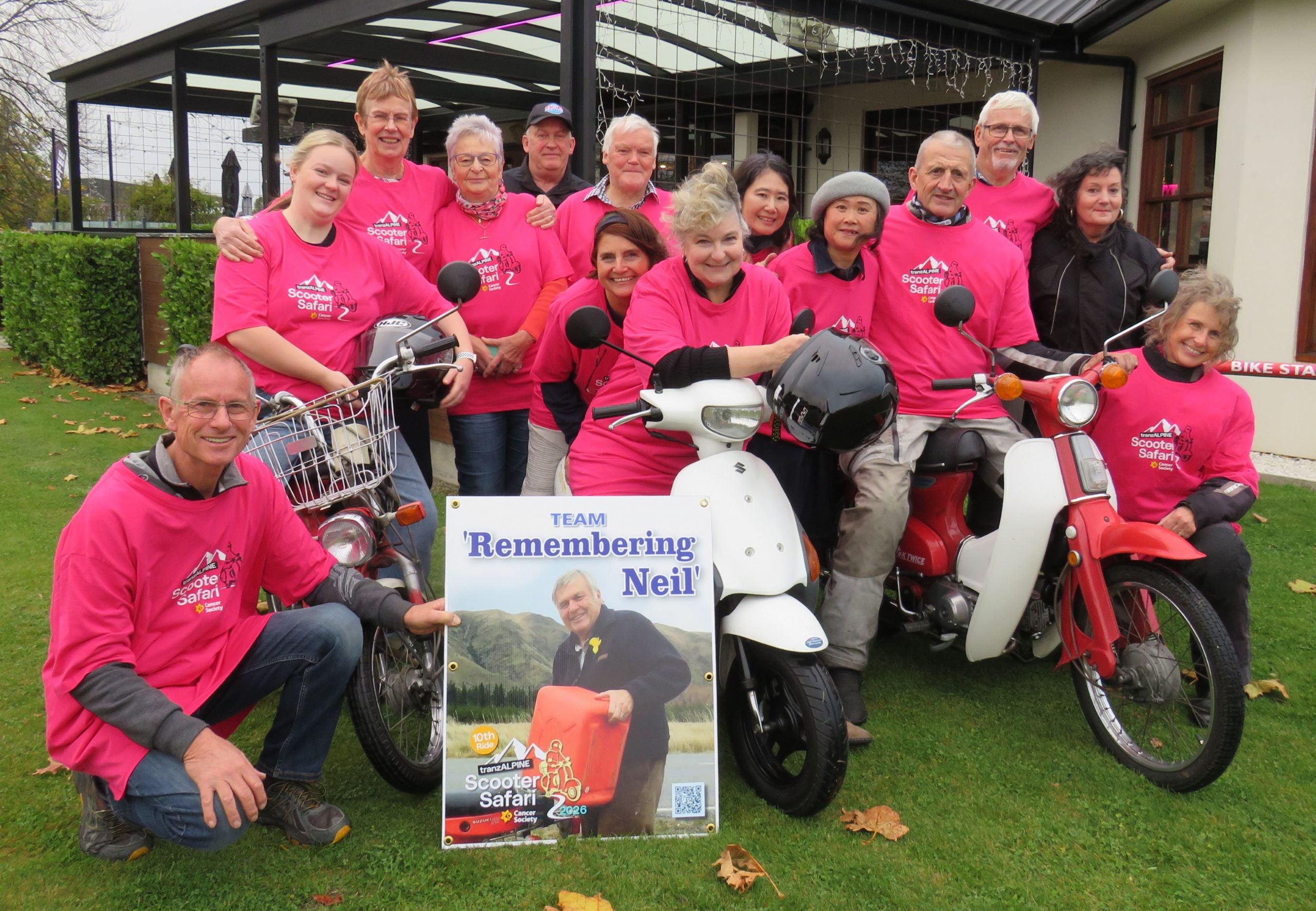 Gearing up for the ride of their lives members of ‘Remembering Neil team will ride in the Tranz...