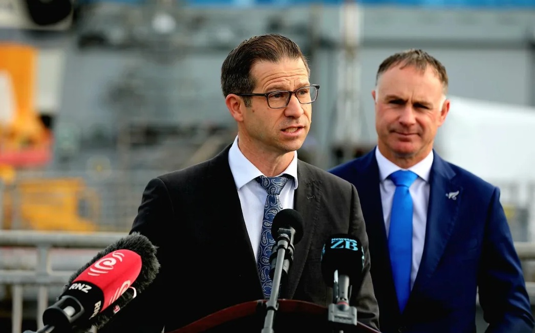 Defence Minister Chris Penk announcing a $1.58 billion investment in maritime security in...