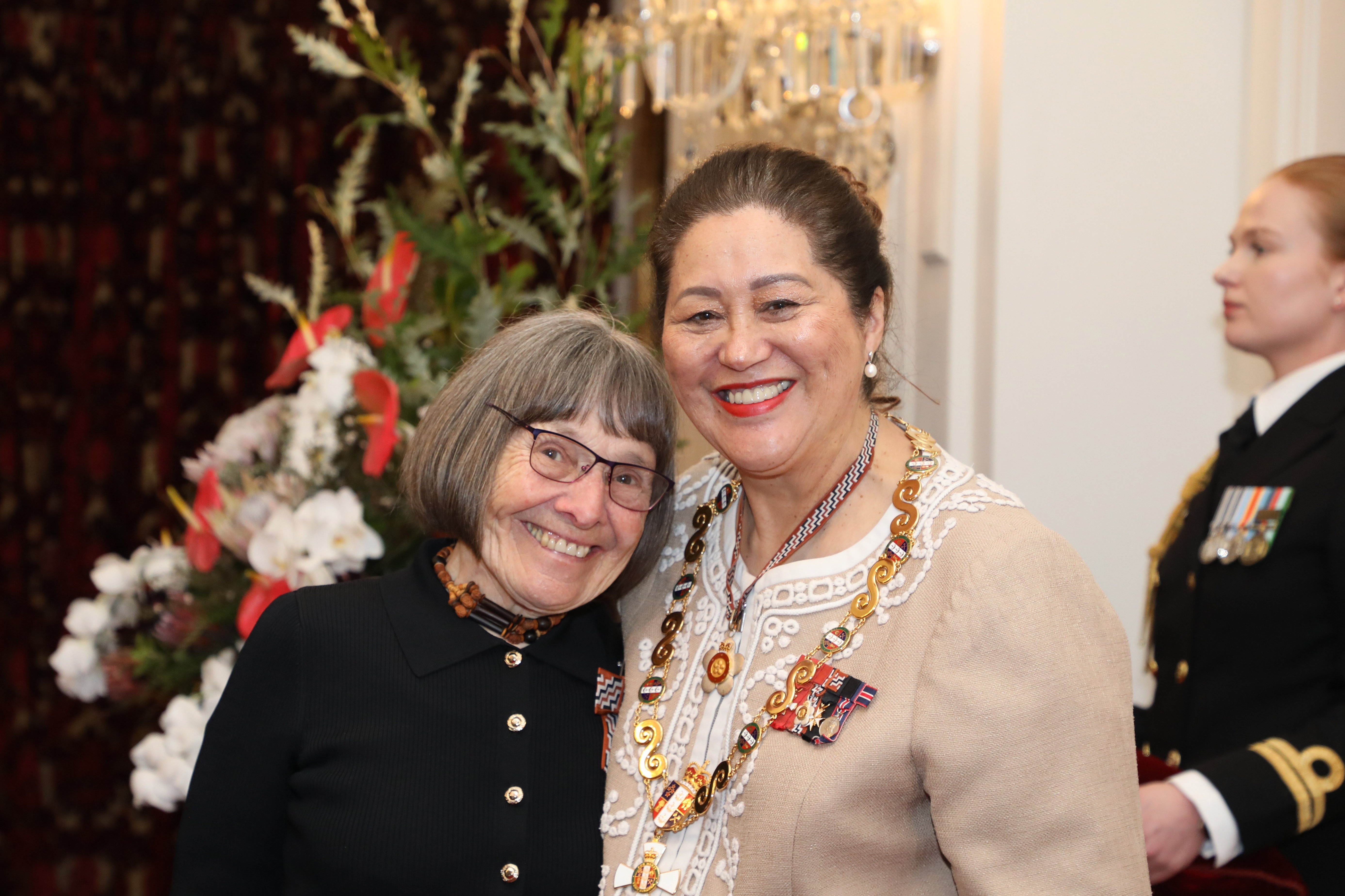Ruth Shaw was awarded the KSM for services to conservation by Dame Cindy Kiro at an investiture...