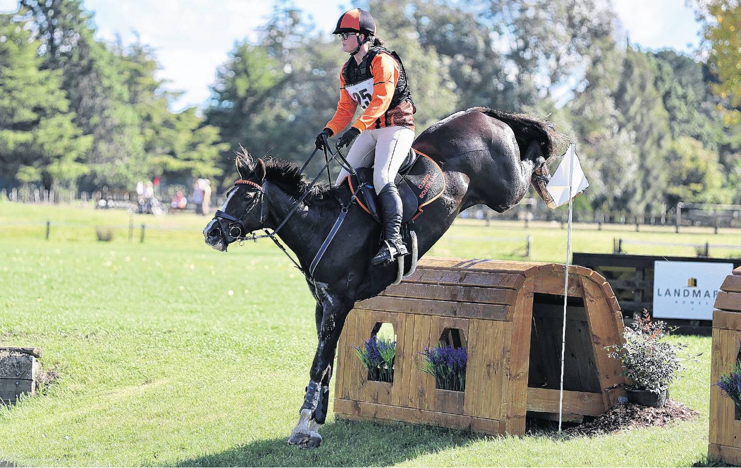 Central Southland Pony Club member Caitlin Cook rides Dixie over a jump during the cross country...
