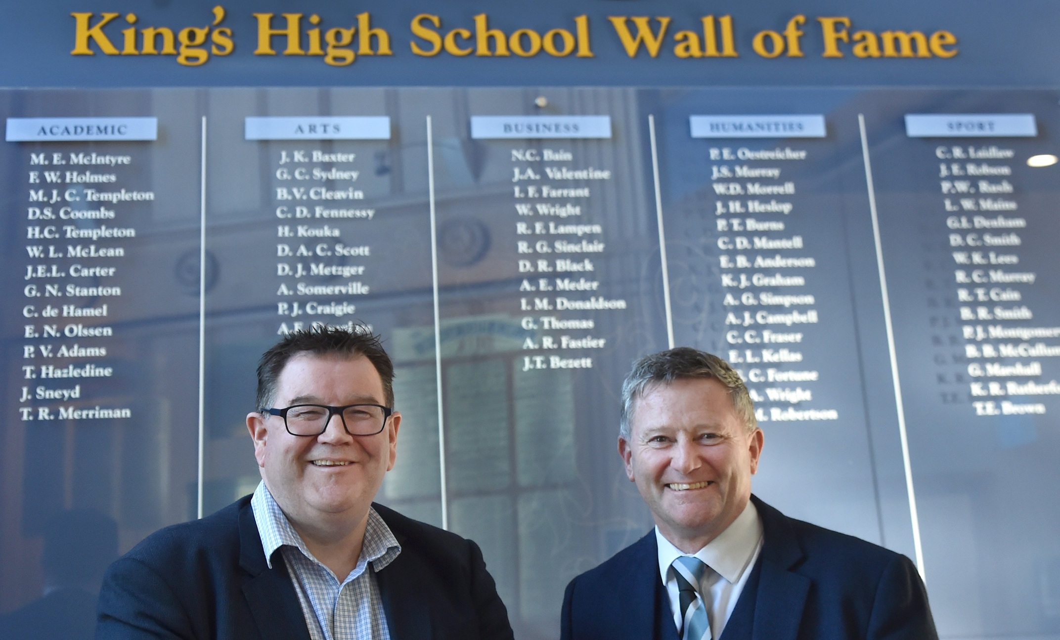 University of Otago vice-chancellor and former finance minister Grant Robertson (left) and King’s...