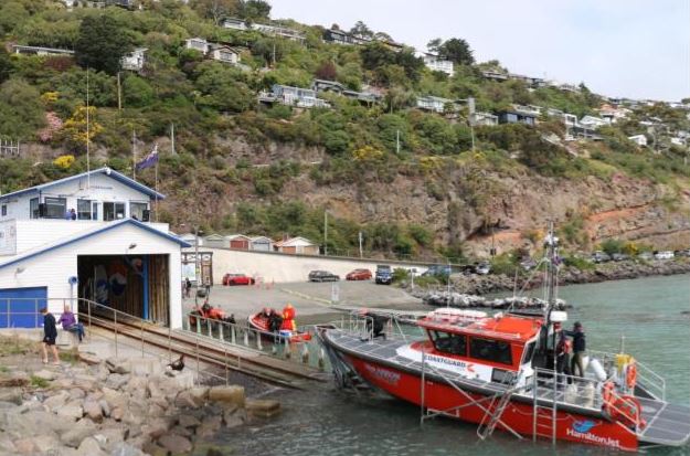 ‘Blue Arrow Rescue’ on its trolley, just returned from a demonstration at Coastguard Sumner’s...