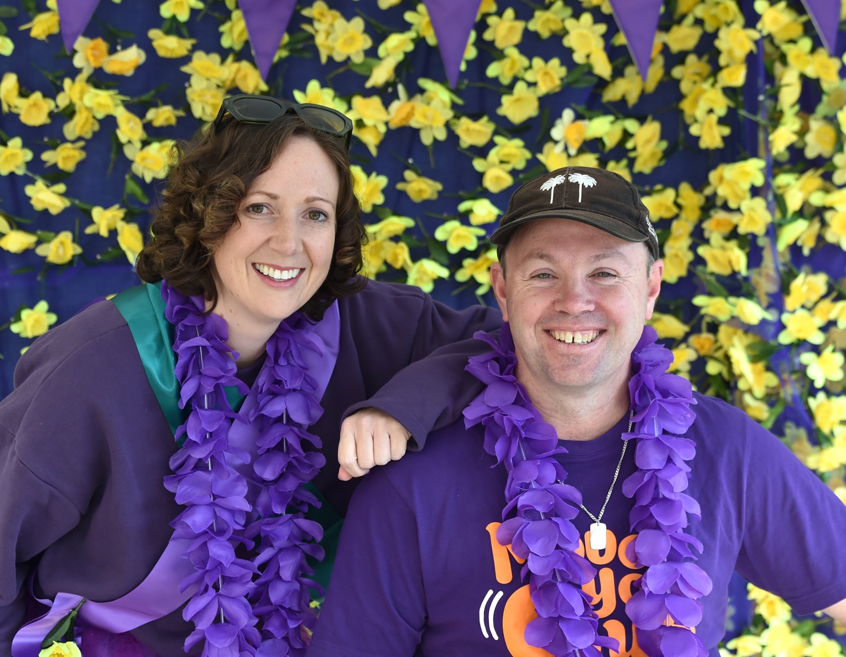 Walking for a Cause participants and Relay for Life ambassadors Jayne Jepson and Andrew Petrie at...
