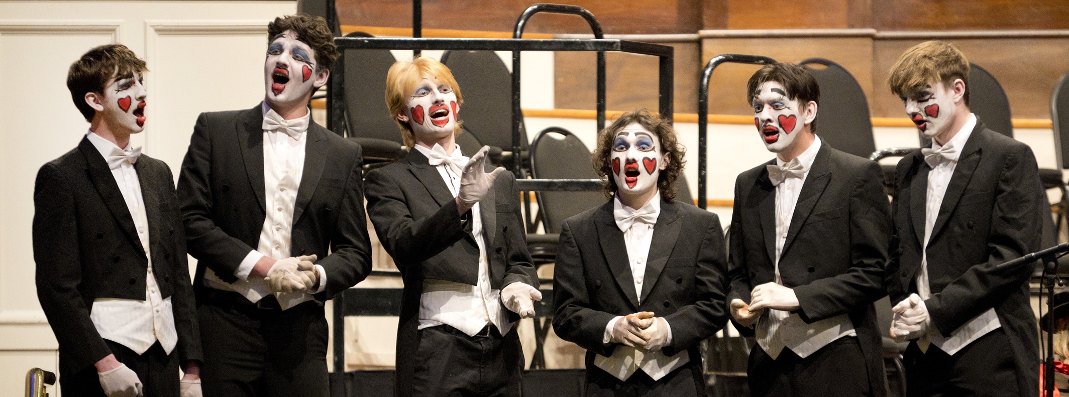 University of Otago Capping Sextet singers (from left) Sam Kelly, Ewen Clarke-Wallace, Teddy...