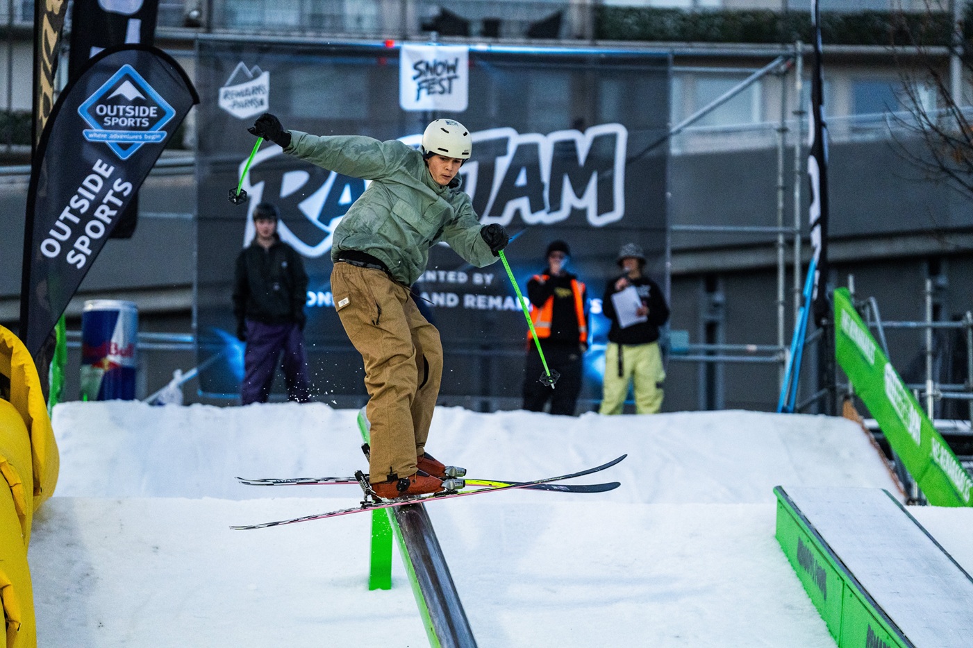 Neve Smith, a member of the Freeride World Tour Academy based at the Remarkables Ski Area,...