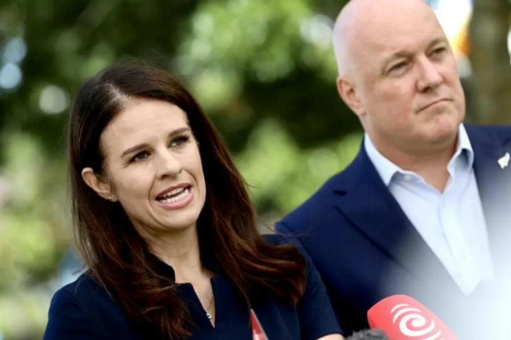Erica Stanford and Christopher Luxon. Photo: RNZ