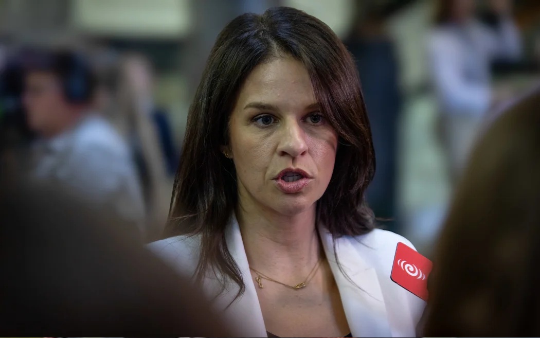 Erica Stanford shrugged off questions about a leadership challenge. Photo: RNZ 