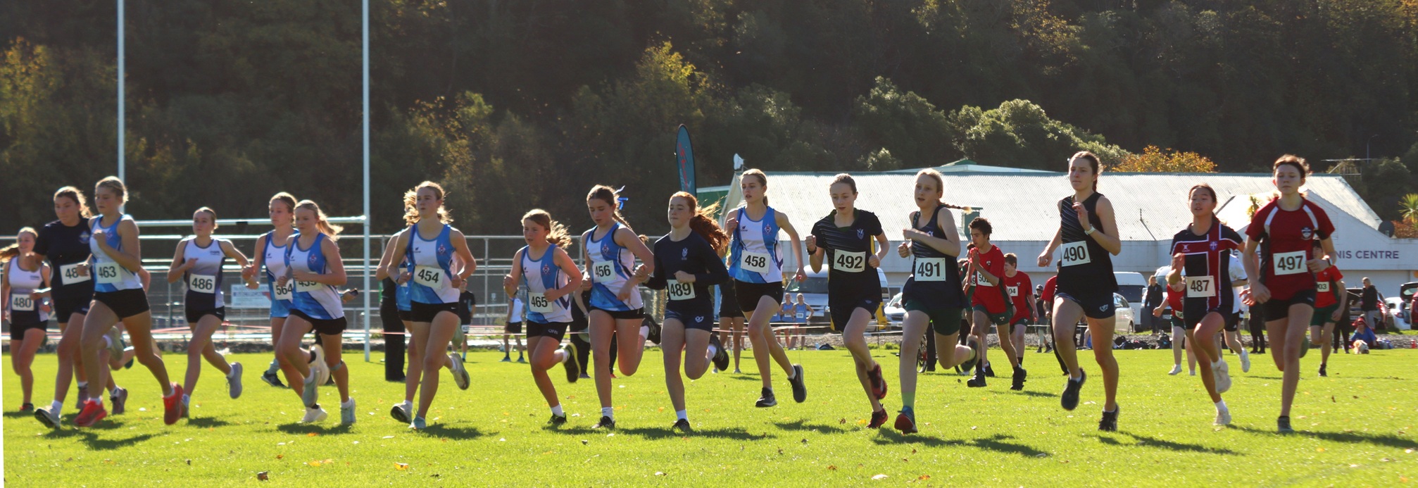 Junior girls and para athletes set a blistering pace at the start of the Logan Park road race....