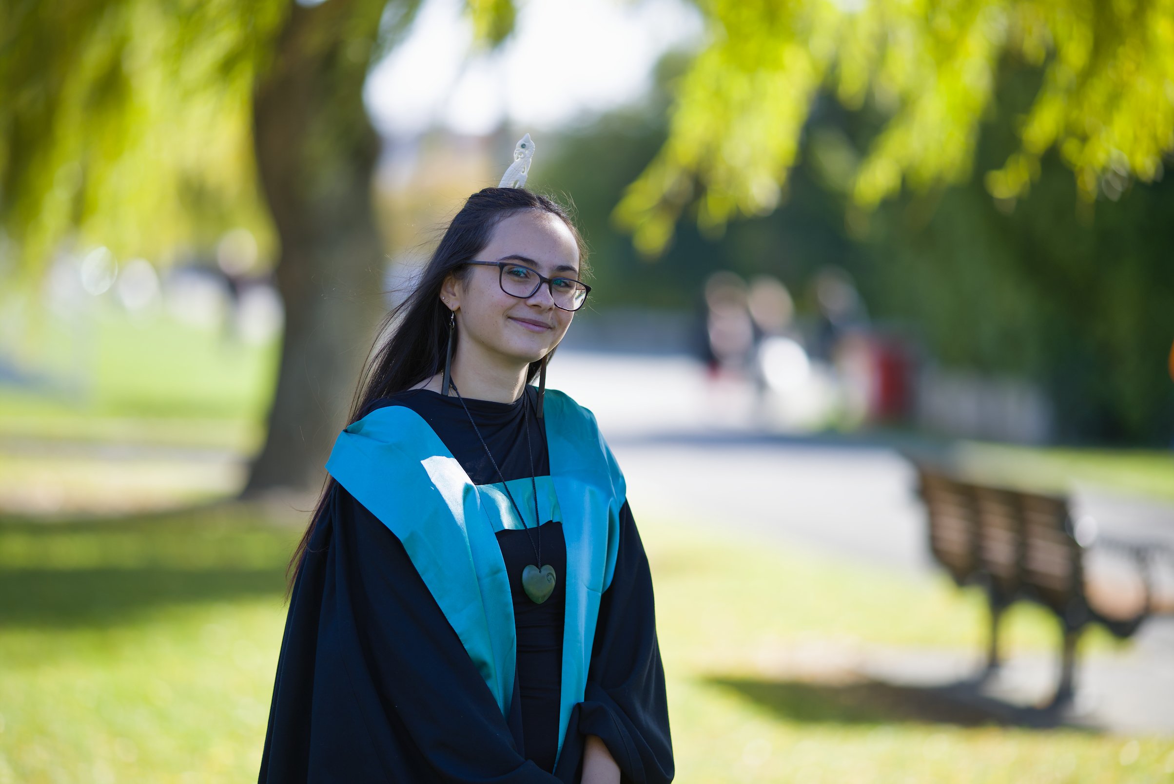 Janaya Smith-Allan celebrates graduating in a certificate of health and wellbeing at Caroline Bay...