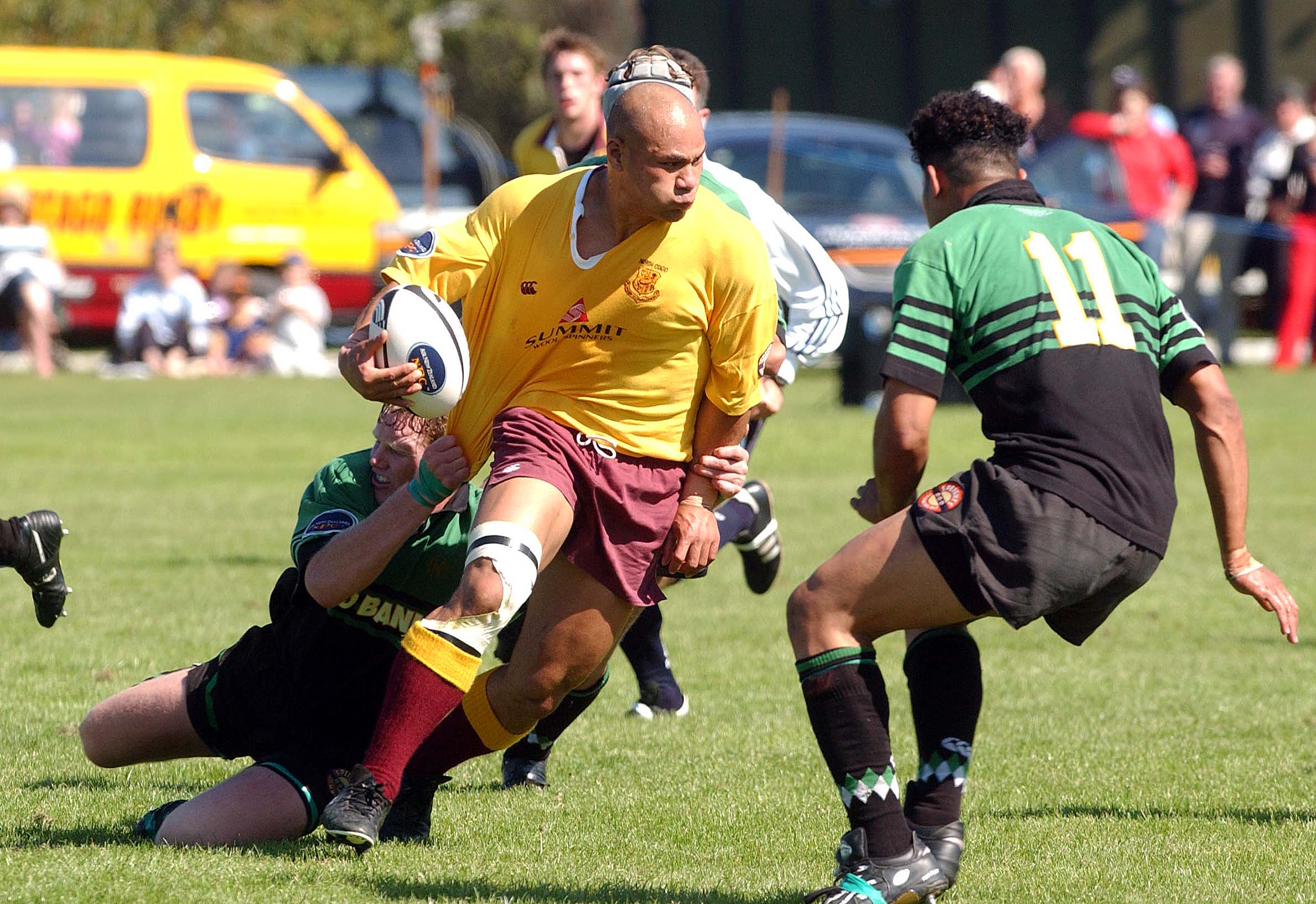 Pila Fifita, Jojo’s father, in action for North Otago against South Canterbury in the 2001 NPC...