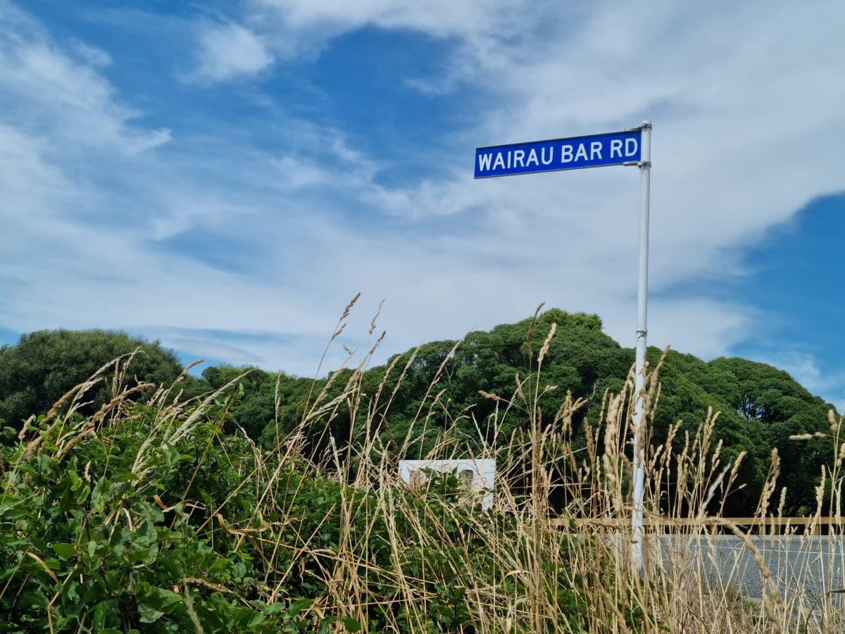 Wairau Bar Rd, where the infant's body was found. Photo: RNZ