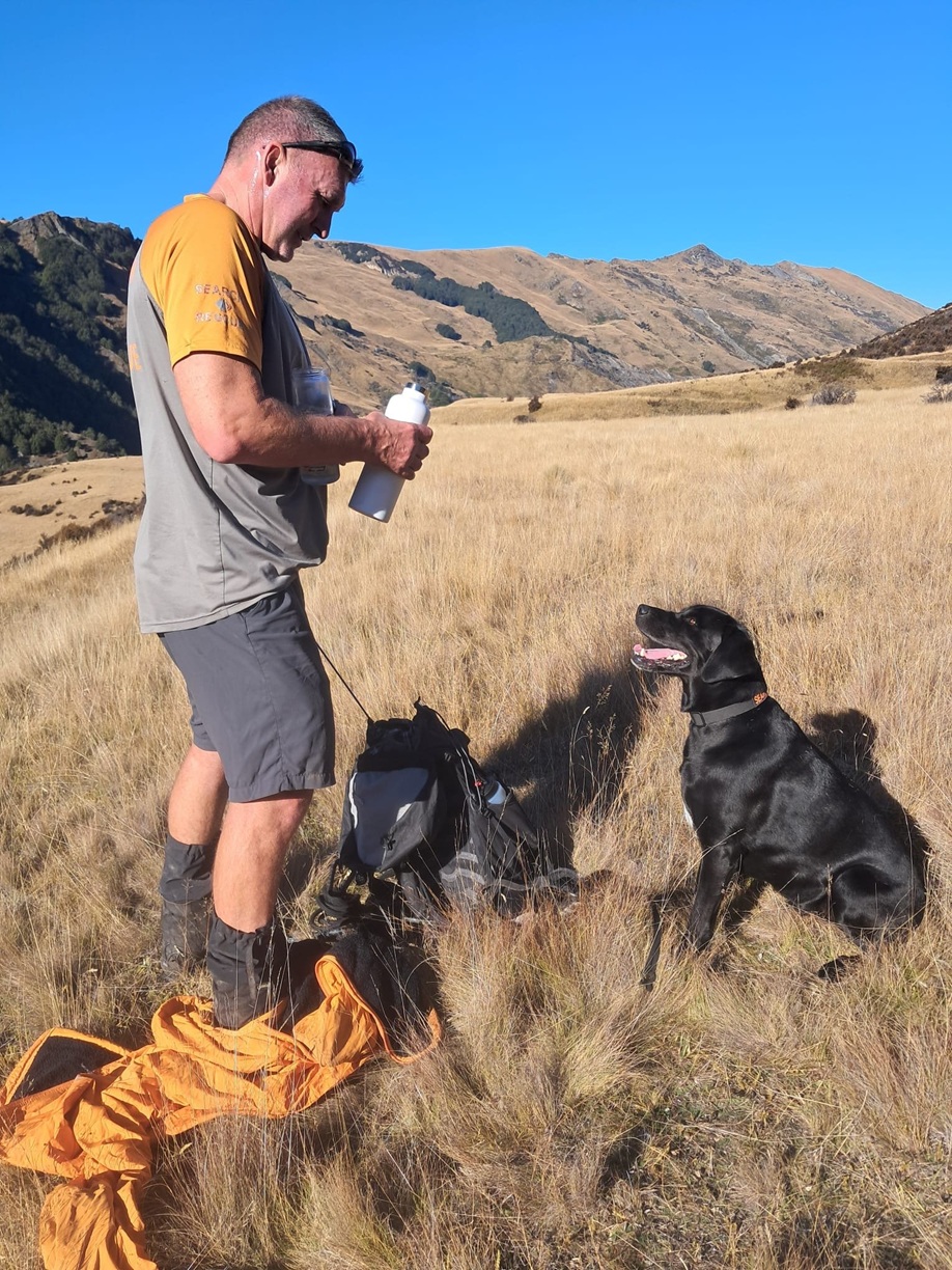Refuelling: Wakatipu SAR vollie Chris Kent takes a break. PHOTOS: SUPPLIED