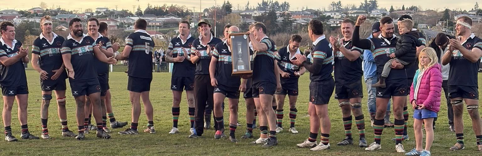 Central Otago hoist the Topp Cup after defeating the Southern Region 23-18 in Balclutha on...