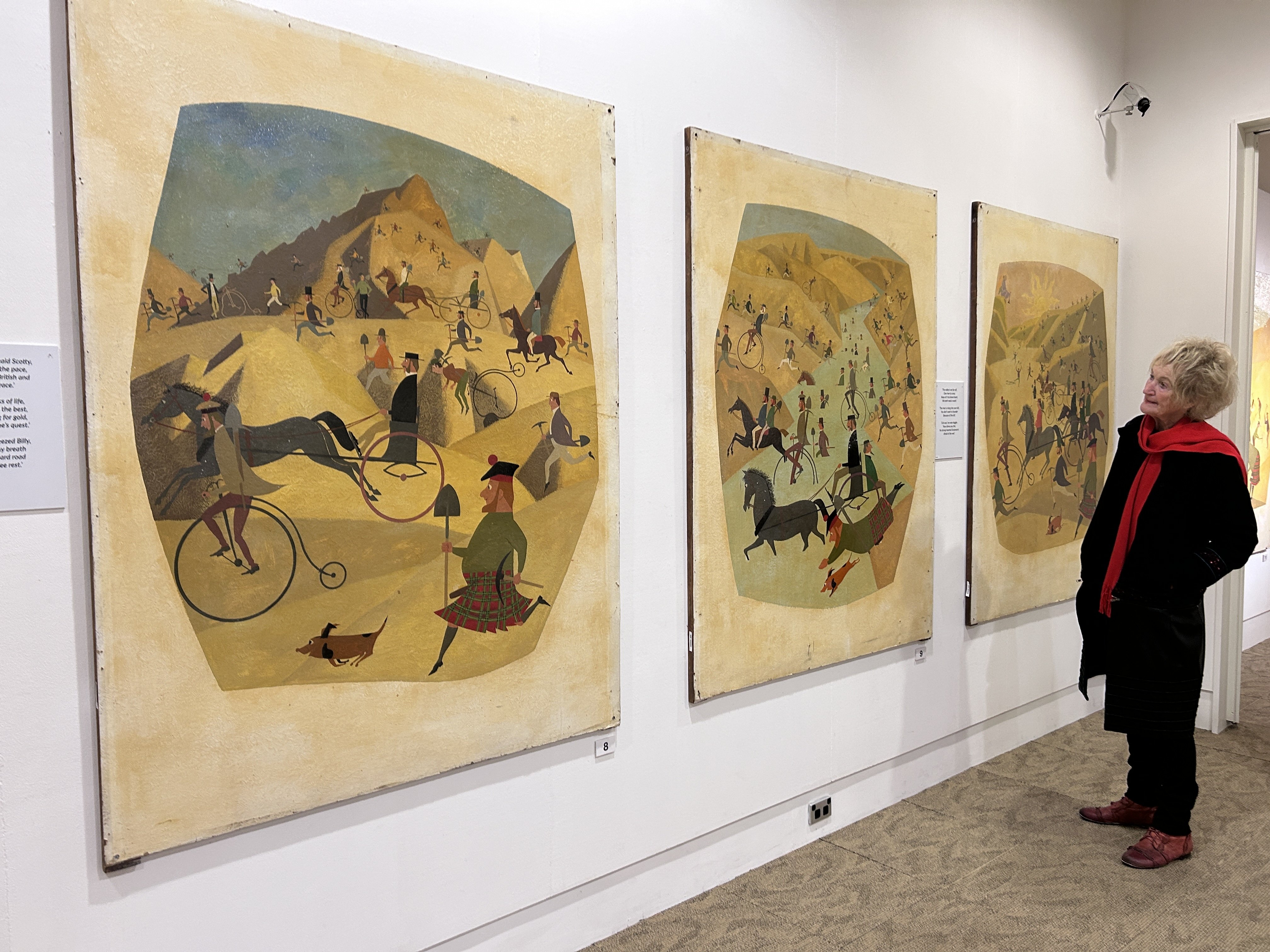 Central Stories Museum and Art Gallery volunteer Rozena Hallum admires the City Hotel panels on...
