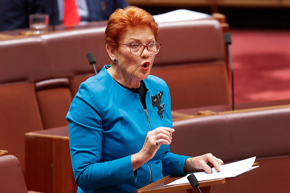 Support for Pauline Hanson's One Nation has risen four points to 31%, according to the poll....